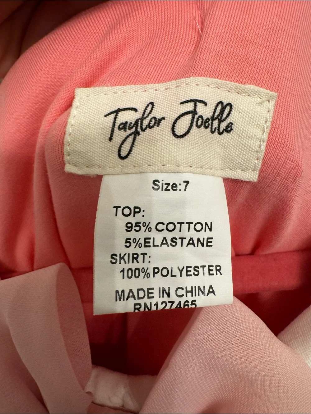 Taylor Joelle Aurora Pink Bow-Trim Costume Dress